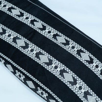 Black & White Cotton Blend Jacquard with Lurex | SKU: JDD-217