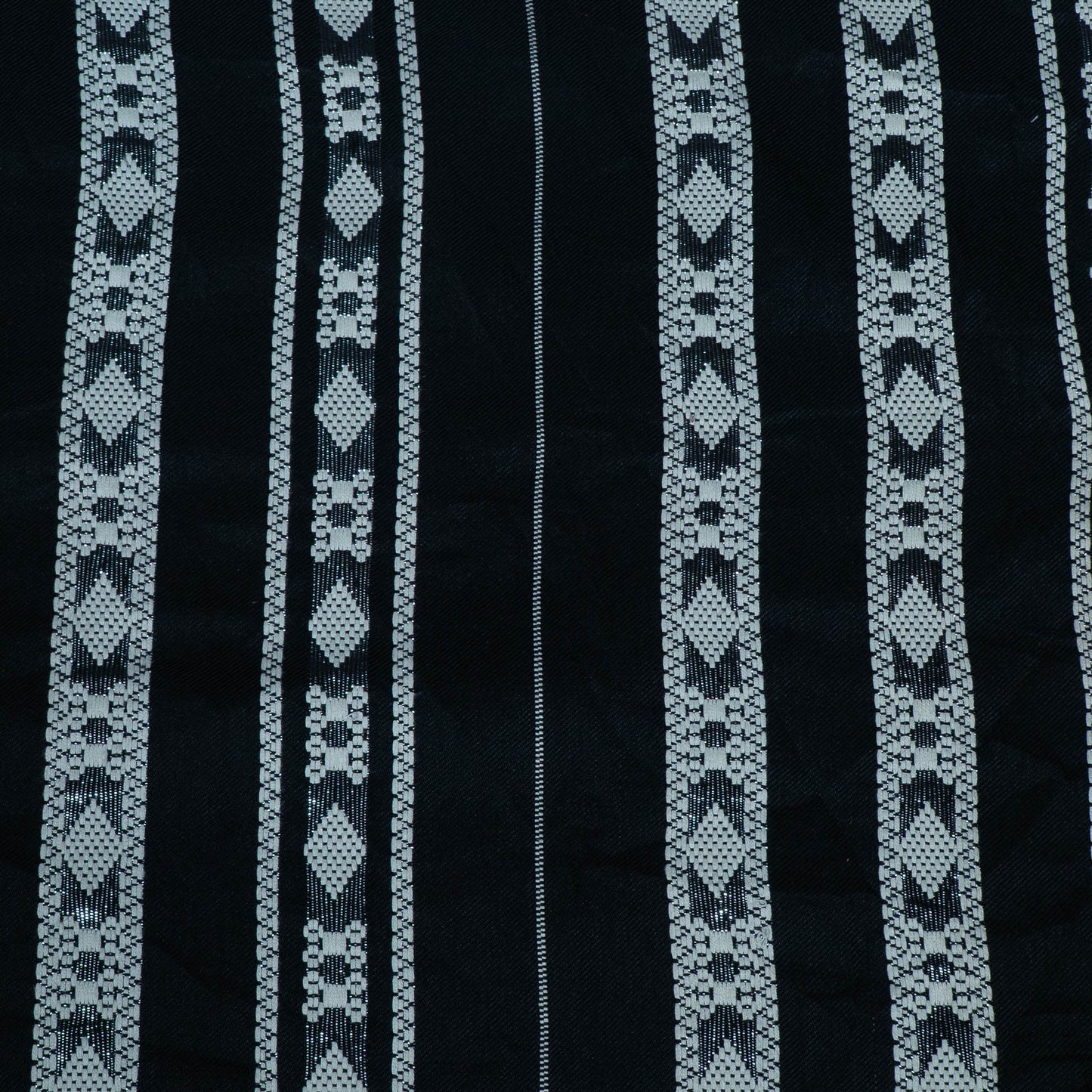 Black & White Cotton Blend Jacquard with Lurex | SKU: JDD-217