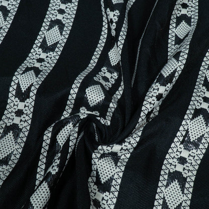 Black & White Cotton Blend Jacquard with Lurex | SKU: JDD-217