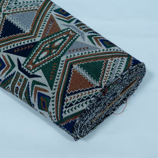 Multicolor Geometric Design Cotton Blend Jacquard | SKU: JDD-227