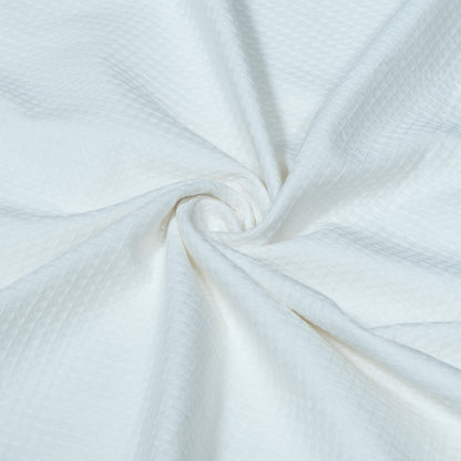 Off White Dyeable Cotton Jacquard | SKU: JDD-256