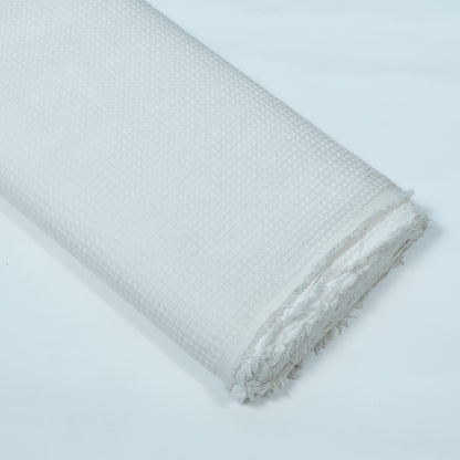 Off White Dyeable Cotton Jacquard | SKU: JDD-256