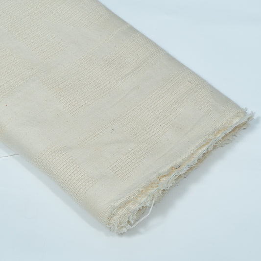 Off White Dyeable Cotton Jacquard | SKU: JDD-266