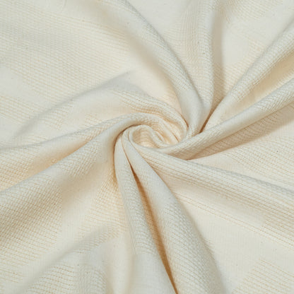 Off White Dyeable Cotton Jacquard | SKU: JDD-266
