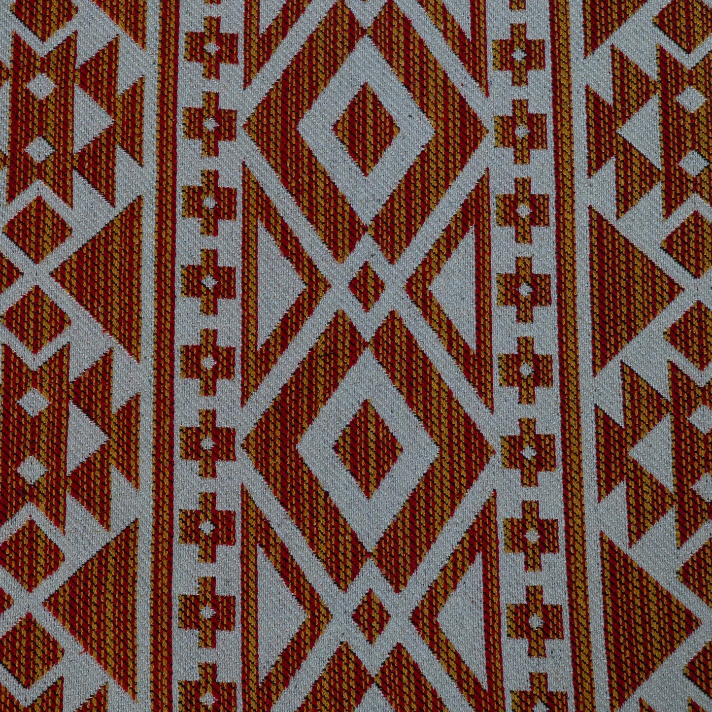 Orange & White Abstract Design Cotton Blend Jacquard | SKU: JDD-277