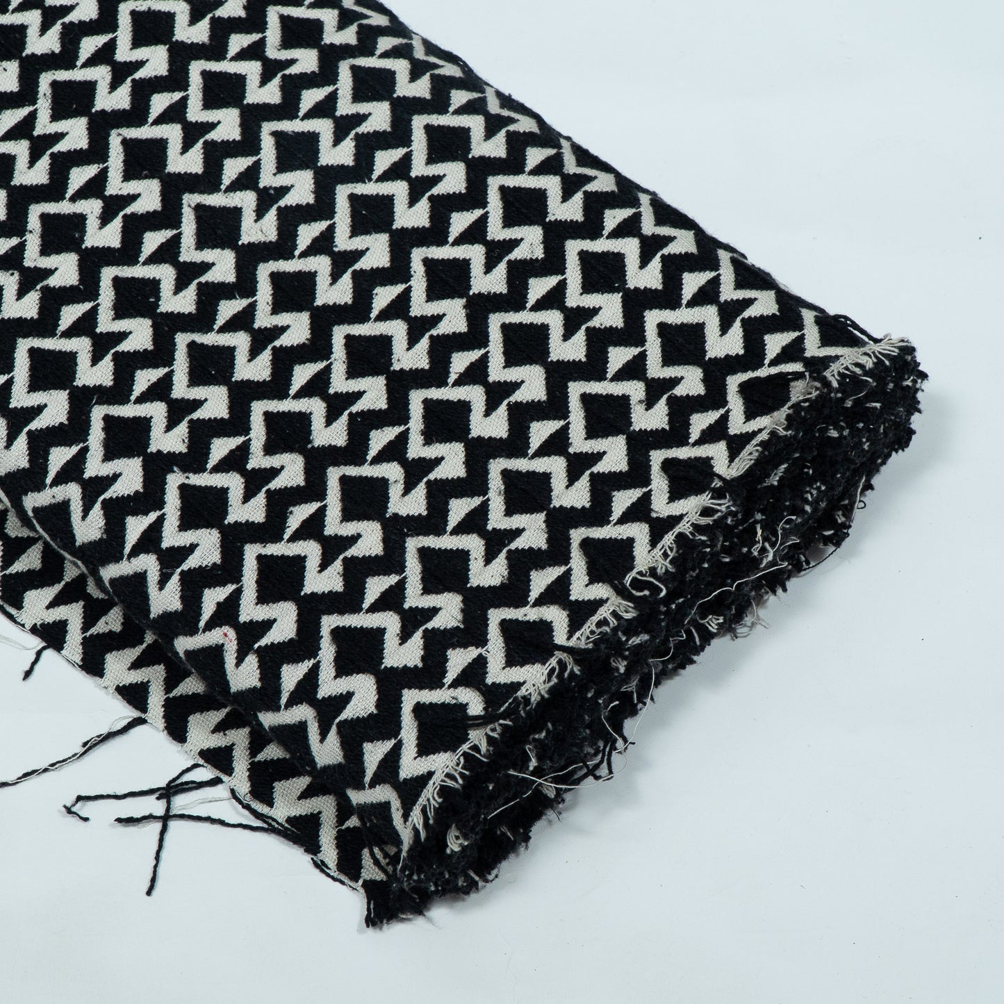 Black & White Abstract Design Cotton Blend Jacquard | SKU: JDD-280