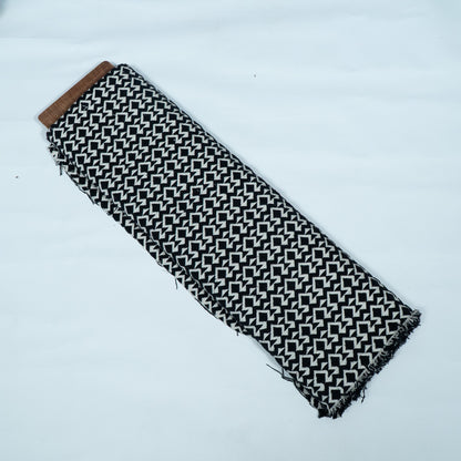Black & White Abstract Design Cotton Blend Jacquard | SKU: JDD-280