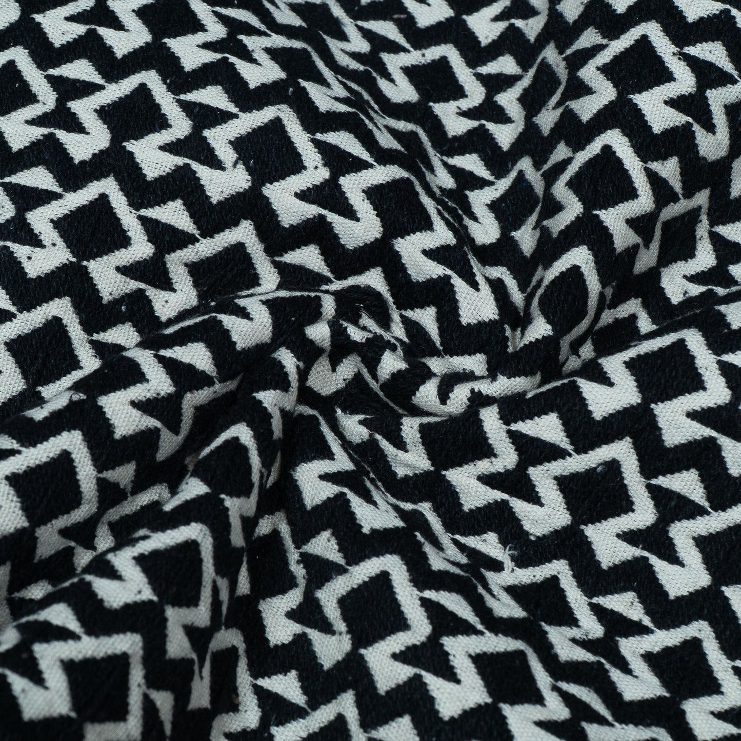 Black & White Abstract Design Cotton Blend Jacquard | SKU: JDD-280
