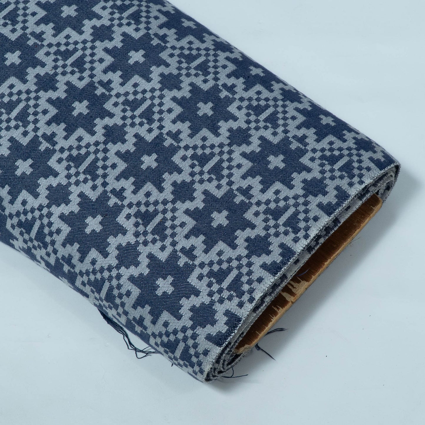 Blue & Grey color Abstract Design Cotton Blend Jacquard | SKU: JDD-286