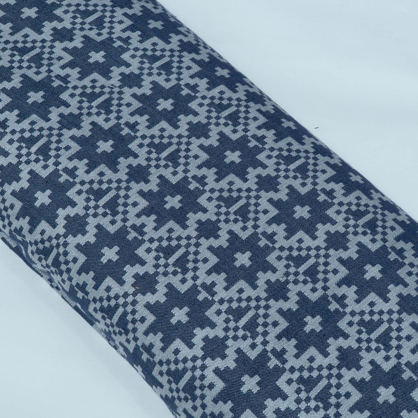 Blue & Grey color Abstract Design Cotton Blend Jacquard | SKU: JDD-286
