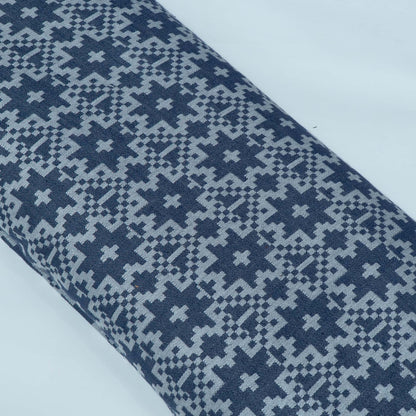 Blue & Grey color Abstract Design Cotton Blend Jacquard | SKU: JDD-286