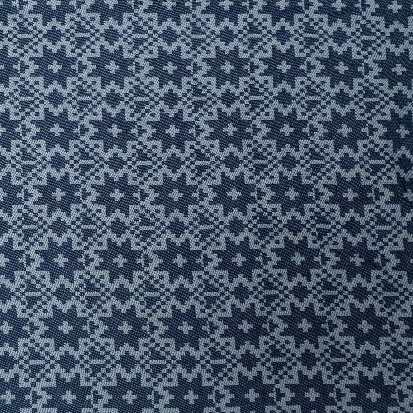 Blue & Grey color Abstract Design Cotton Blend Jacquard | SKU: JDD-286