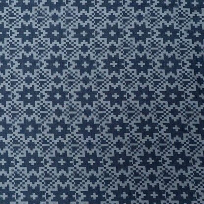 Blue & Grey color Abstract Design Cotton Blend Jacquard | SKU: JDD-286