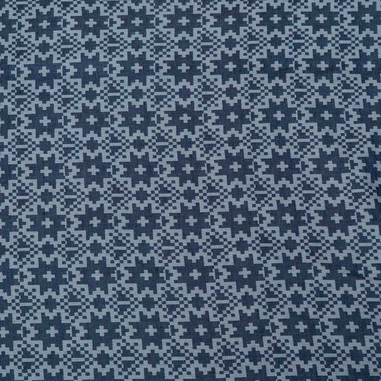 Blue & Grey color Abstract Design Cotton Blend Jacquard | SKU: JDD-286