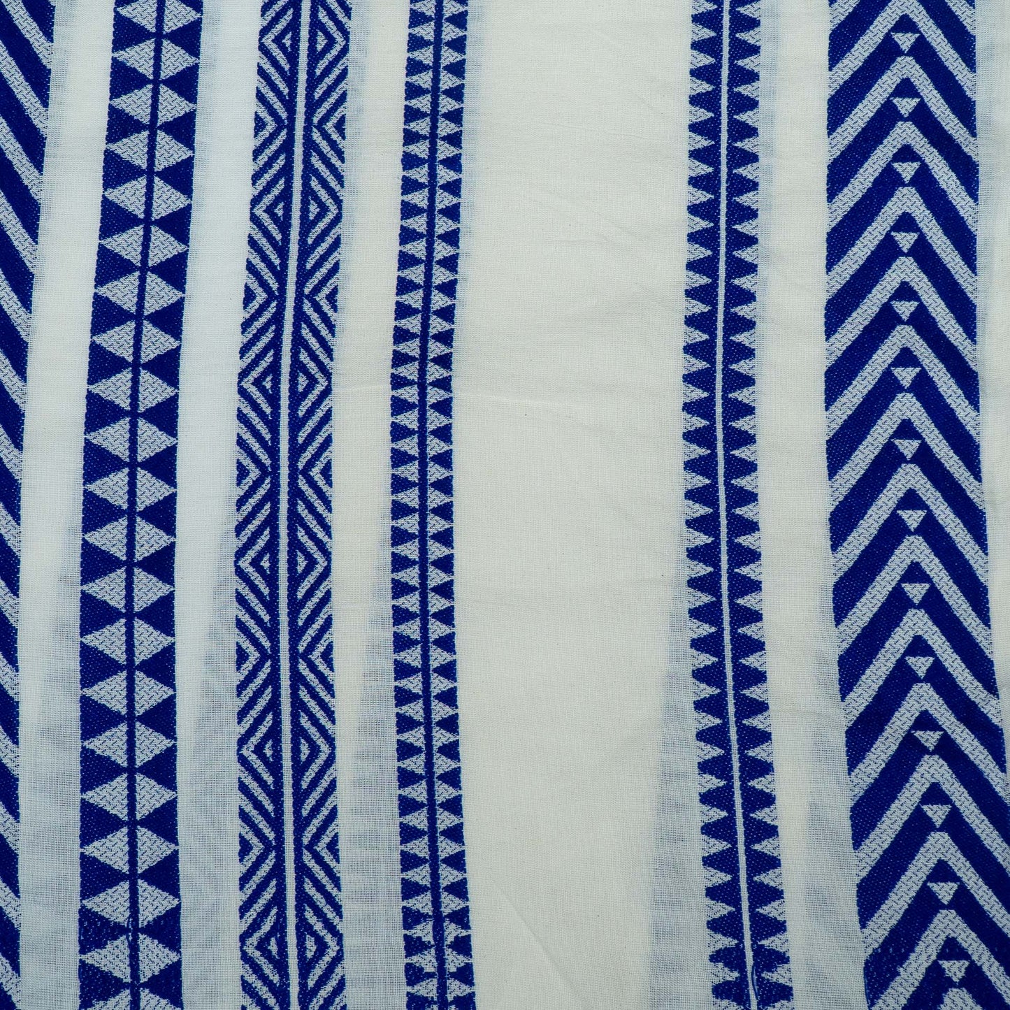 White & Blue Lightweight Cotton Acrylic Jacquard | SKU: JDD-288