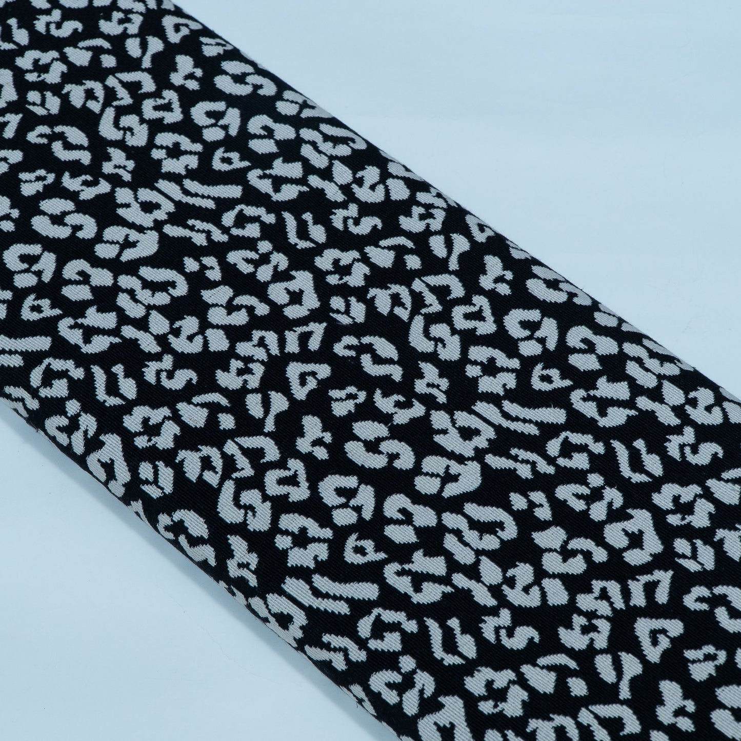 Black & White Leopard Design Cotton Blend Jacquard | SKU: JDD-299