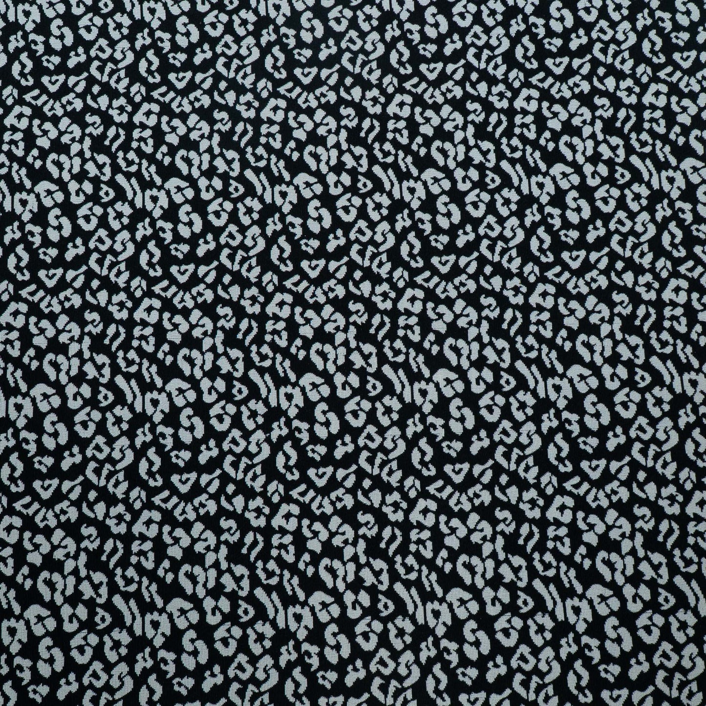 Black & White Leopard Design Cotton Blend Jacquard | SKU: JDD-299