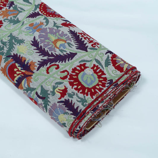 Multicolor Floral Cotton Blend Jacquard | SKU: JDD-303