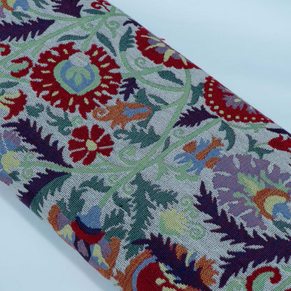 Multicolor Floral Design Cotton Blend Jacquard | SKU: JDD-303