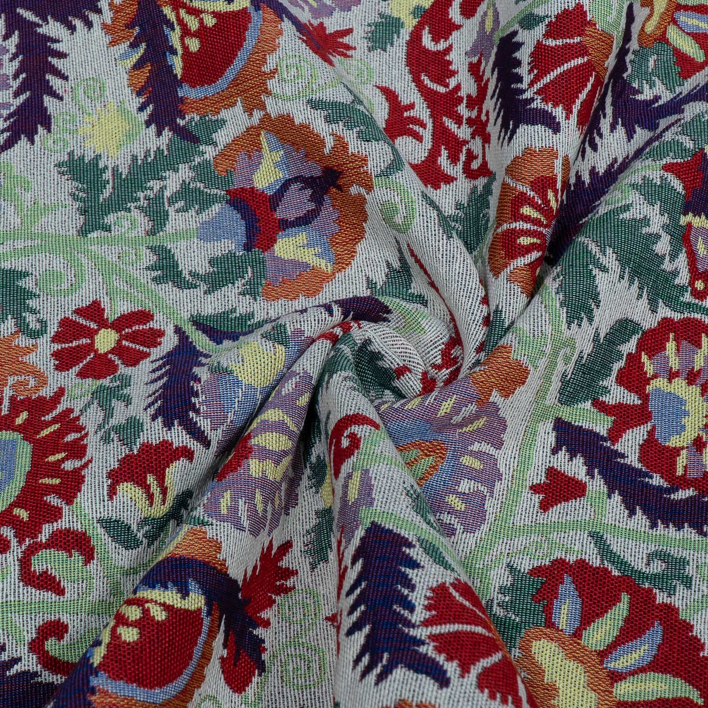 Multicolor Floral Cotton Blend Jacquard | SKU: JDD-303
