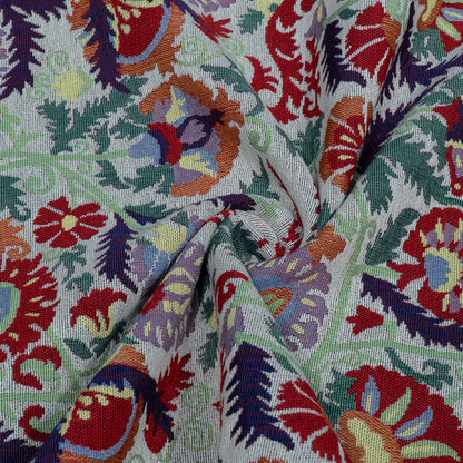 Multicolor Floral Cotton Blend Jacquard | SKU: JDD-303