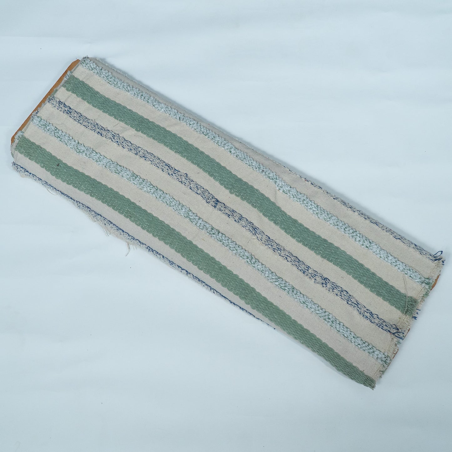 White And Blue Strepe Cotton Jacquard Fabric | SKU: JDD-314