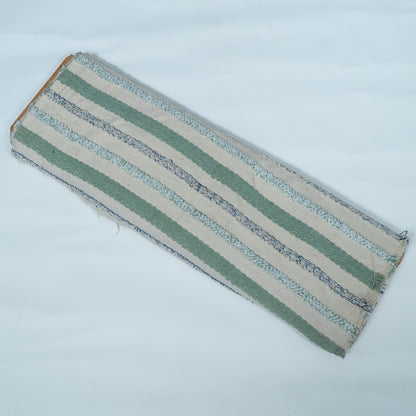 White And Blue Strepe Cotton Jacquard Fabric | SKU: JDD-314