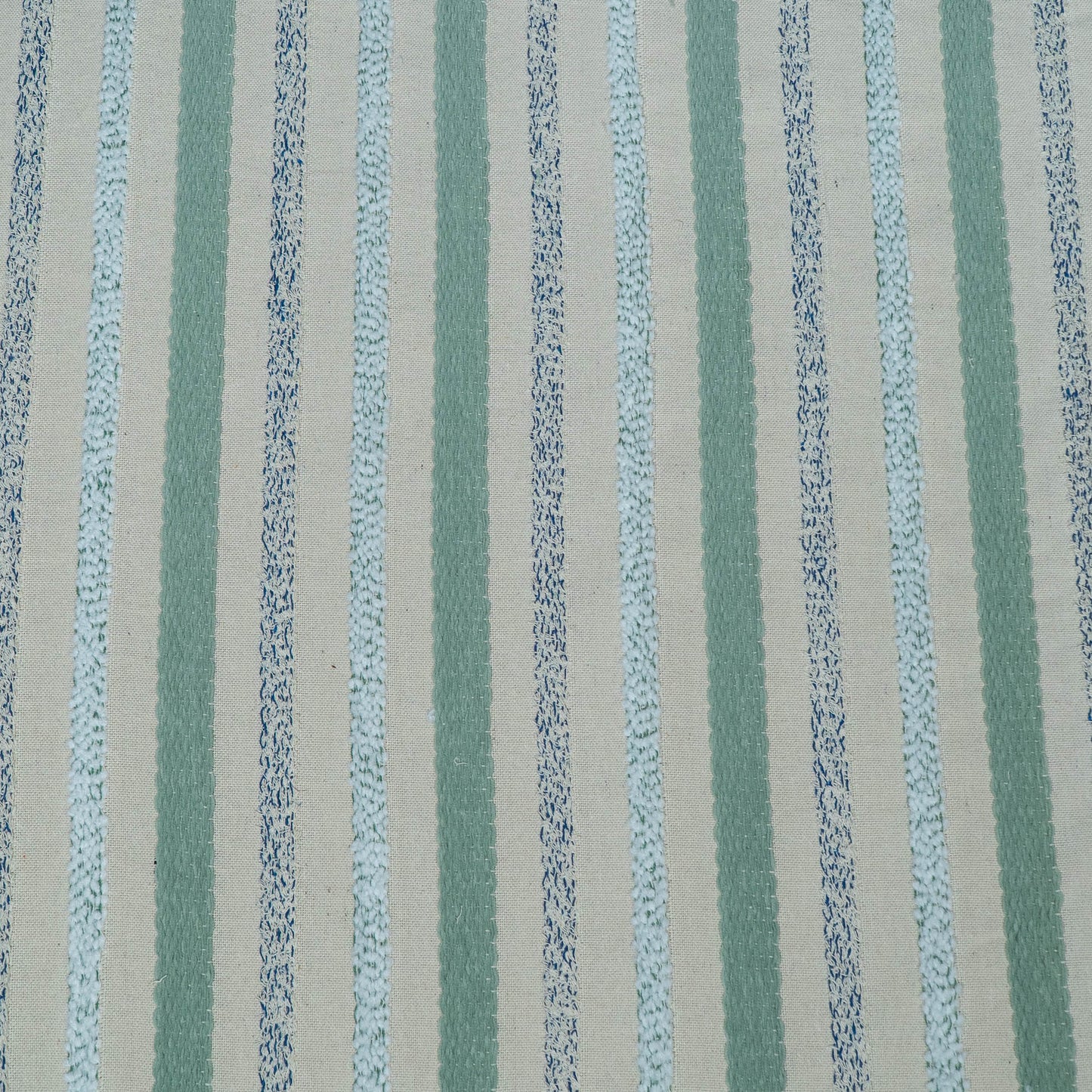 White And Blue Strepe Cotton Jacquard Fabric | SKU: JDD-314