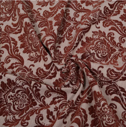 Brown & Beige Cotton Velvet Blend Jacquard | SKU: JDD-330