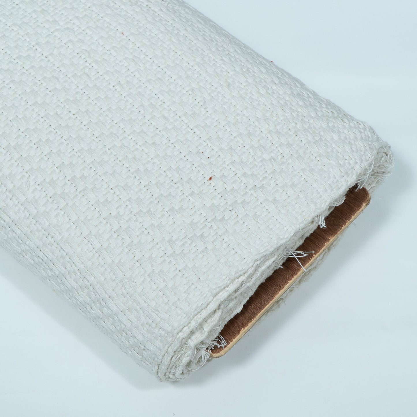White Textured Dyeable Cotton Jacquard | SKU : JDD-351