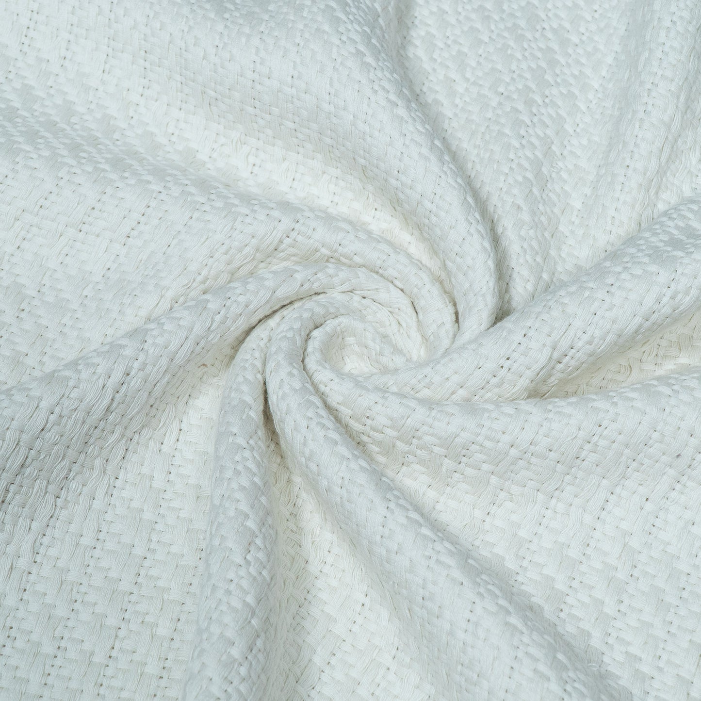 White Textured Dyeable Cotton Jacquard | SKU : JDD-351