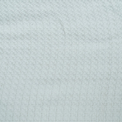 White Textured Dyeable Cotton Jacquard | SKU : JDD-351