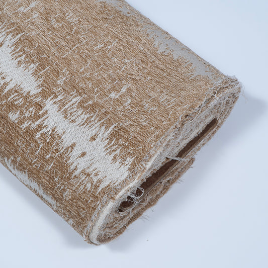 White & Beige color Cotton Blend Jacquard (SKU: JDD-352)