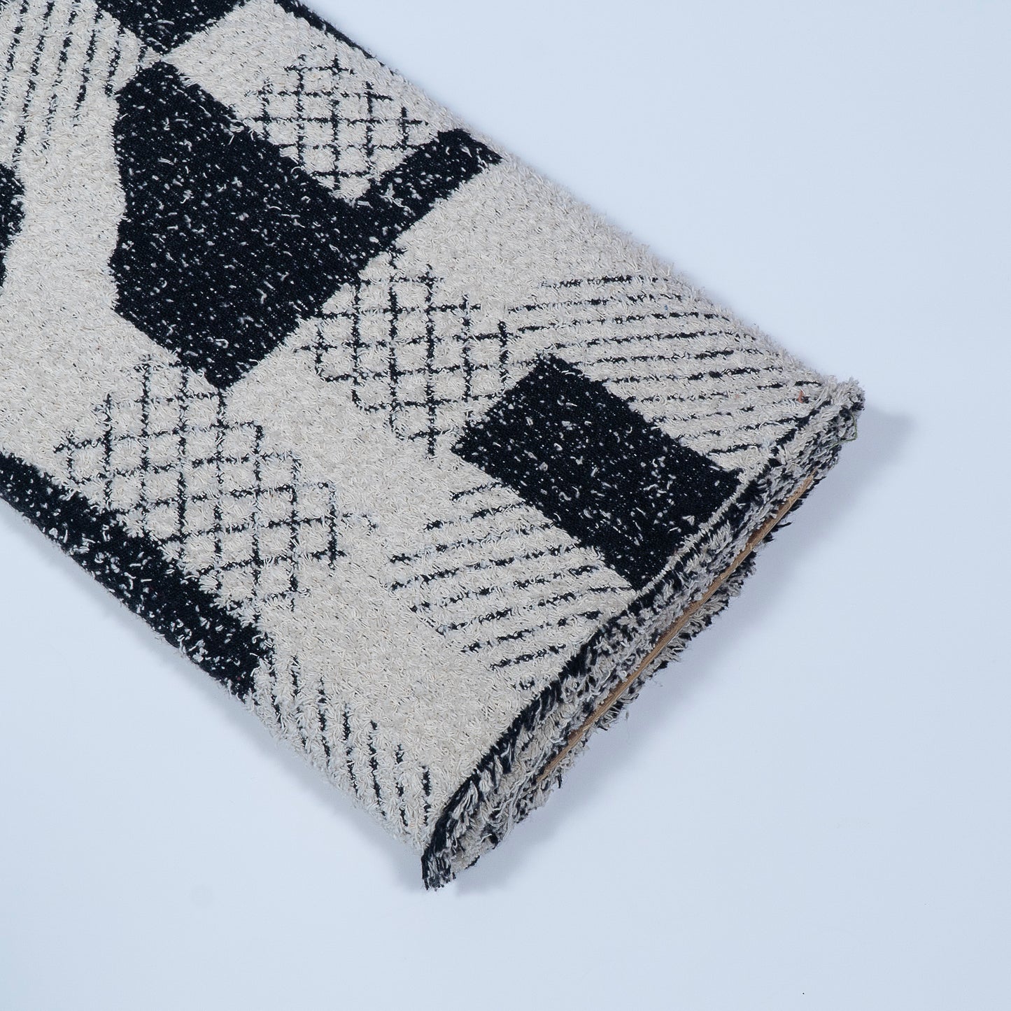 Black & White Geomtric Design Cotton Jacquard (Sku: JDD-357)