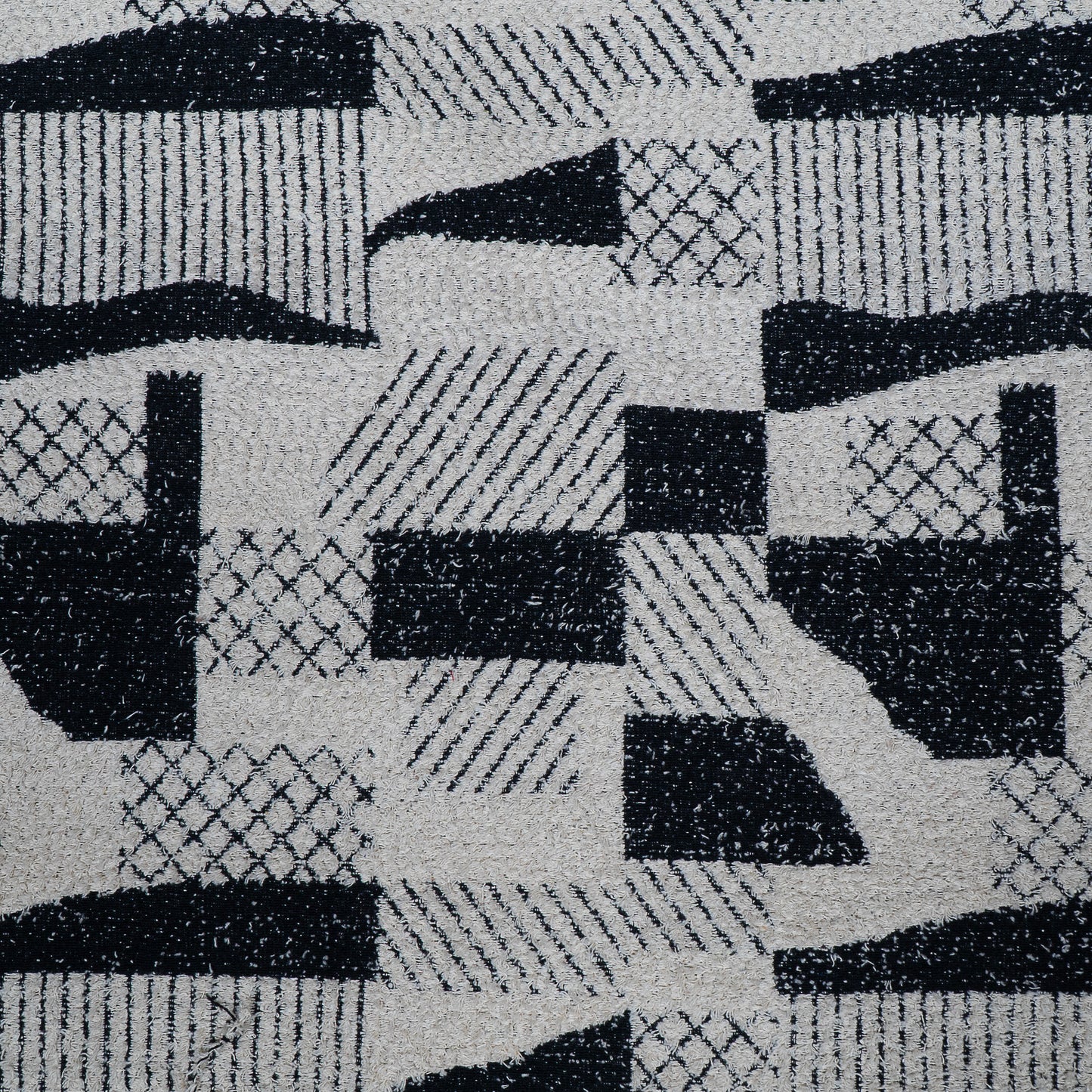 Black & White Geomtric Design Cotton Jacquard (Sku: JDD-357)