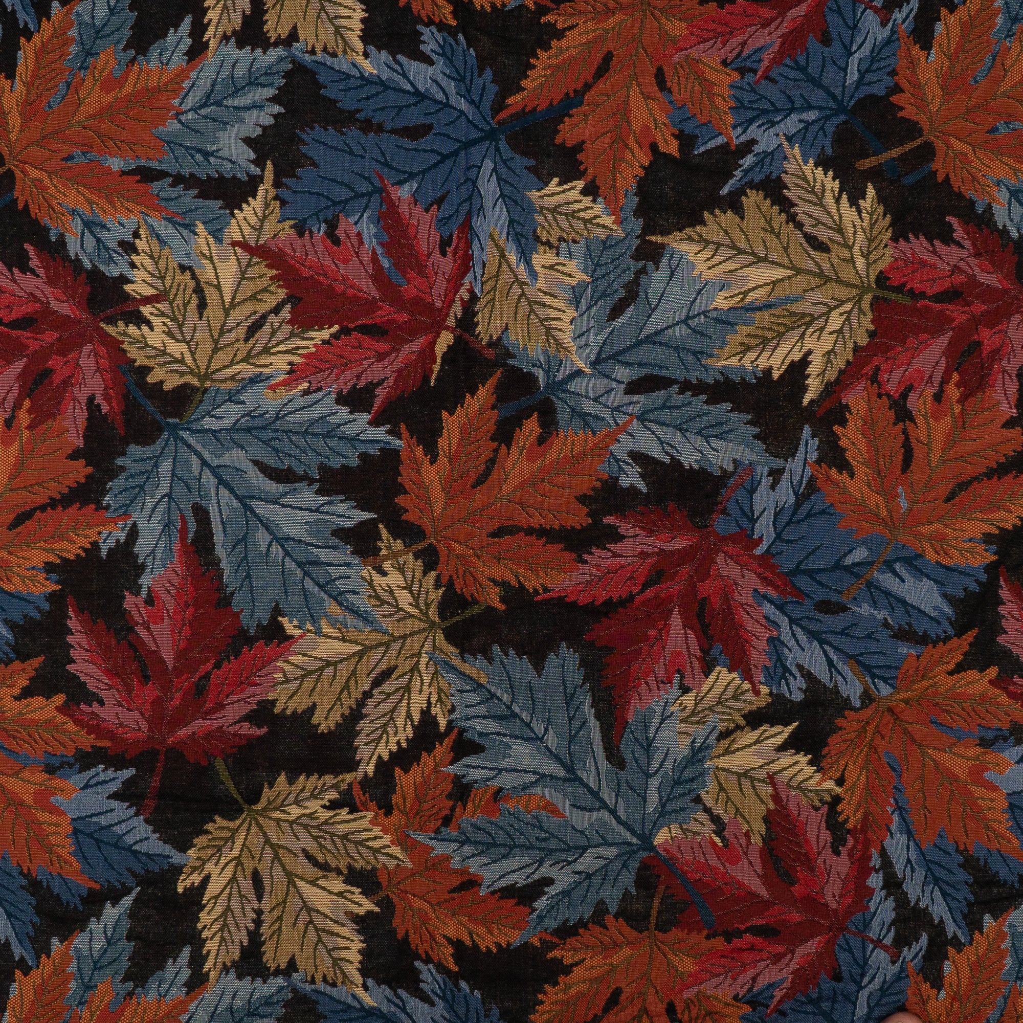 Multicolor Leaf Design Cotton Blend Jacquard (SKU: JDD-377)
