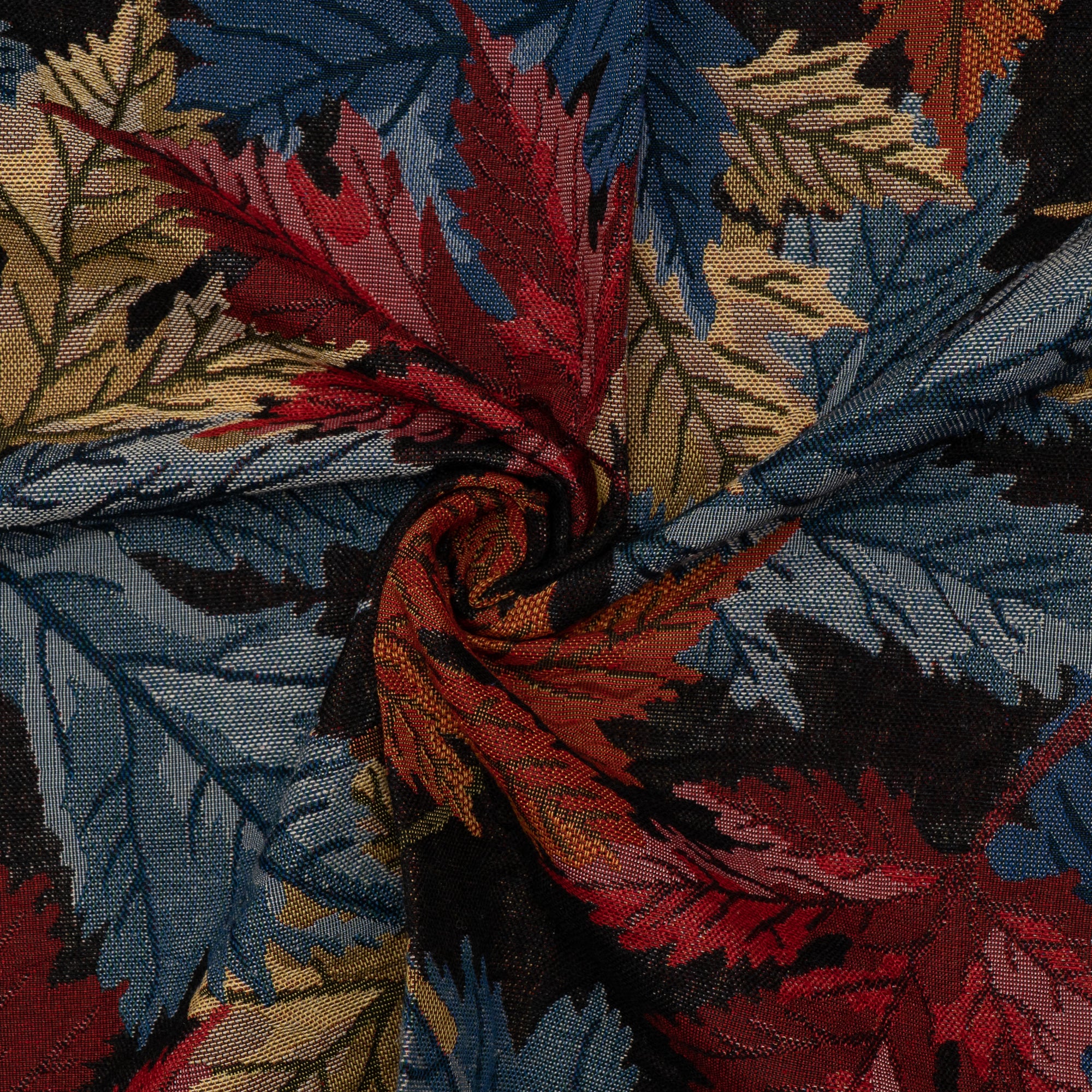 Multicolor Leaf Design Cotton Blend Jacquard (SKU: JDD-377)