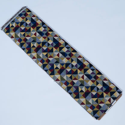 Multicolor Cotton Blend Geometric Design Jacquard | SKU: JDD-389