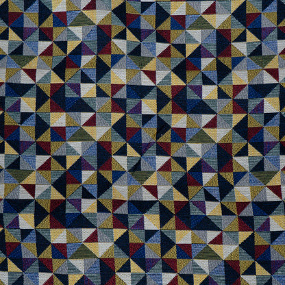 Multicolor Cotton Blend Geometric Design Jacquard | SKU: JDD-389