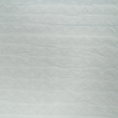 Off White Chevron Design Dyeable Cotton Jacquard | SKU: JDD-390