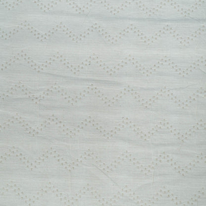 Off White Chevron Design Dyeable Cotton Jacquard | SKU: JDD-390