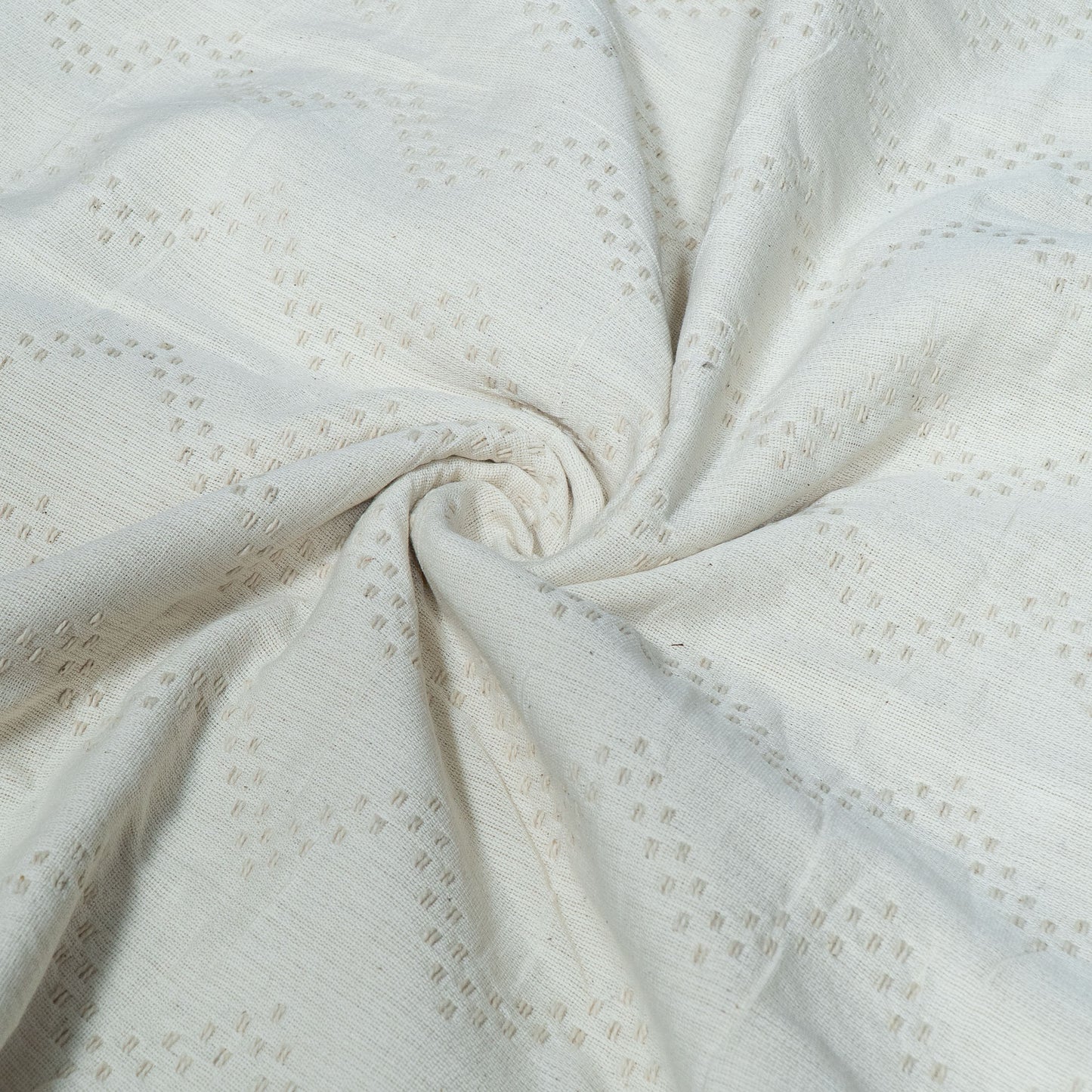 Off White Chevron Design Dyeable Cotton Jacquard | SKU: JDD-390