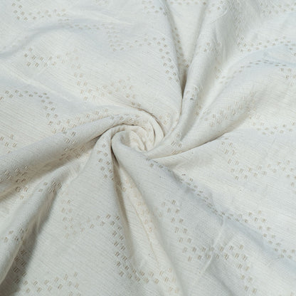 Off White Chevron Design Dyeable Cotton Jacquard | SKU: JDD-390