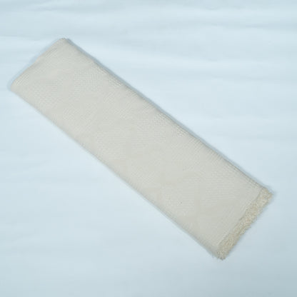 Off White Textured Dyeable Cotton Jacquard | SKU : JDD-392
