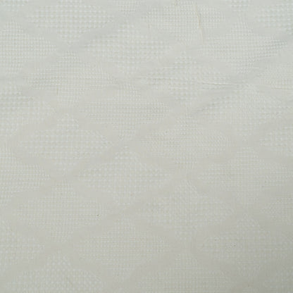 Off White Textured Dyeable Cotton Jacquard | SKU : JDD-392