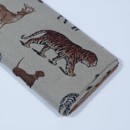 Grey Color Animal Design Cotton Jacquard  (Sku: JDD-393)