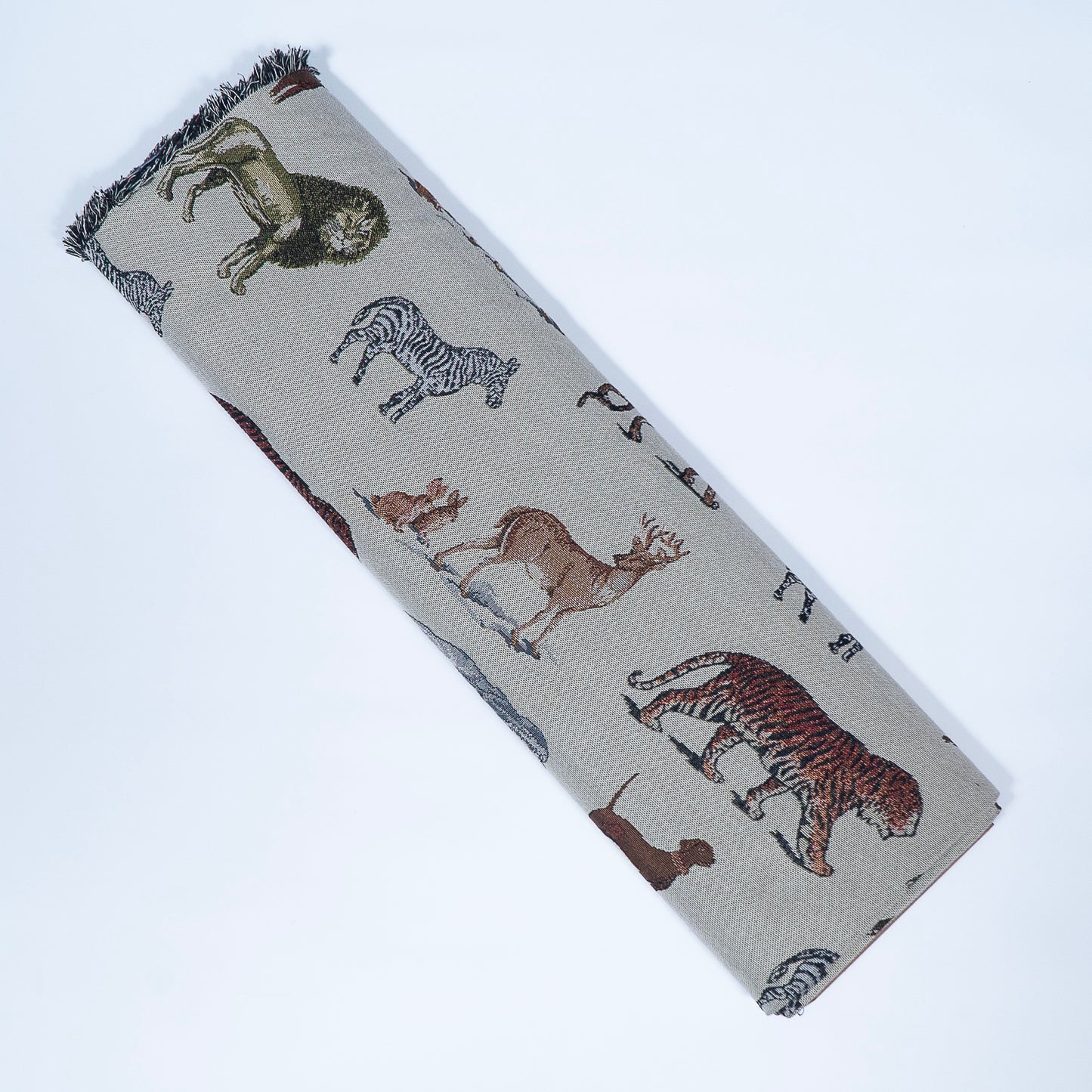 Grey Color Animal Design Cotton Jacquard  (Sku: JDD-393)