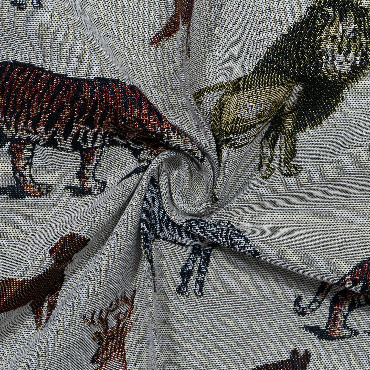 Grey Color Animal Design Cotton Jacquard  (Sku: JDD-393)