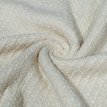 Off White Textured Dyeable Cotton Blend Jacquard | SKU : JDD-396