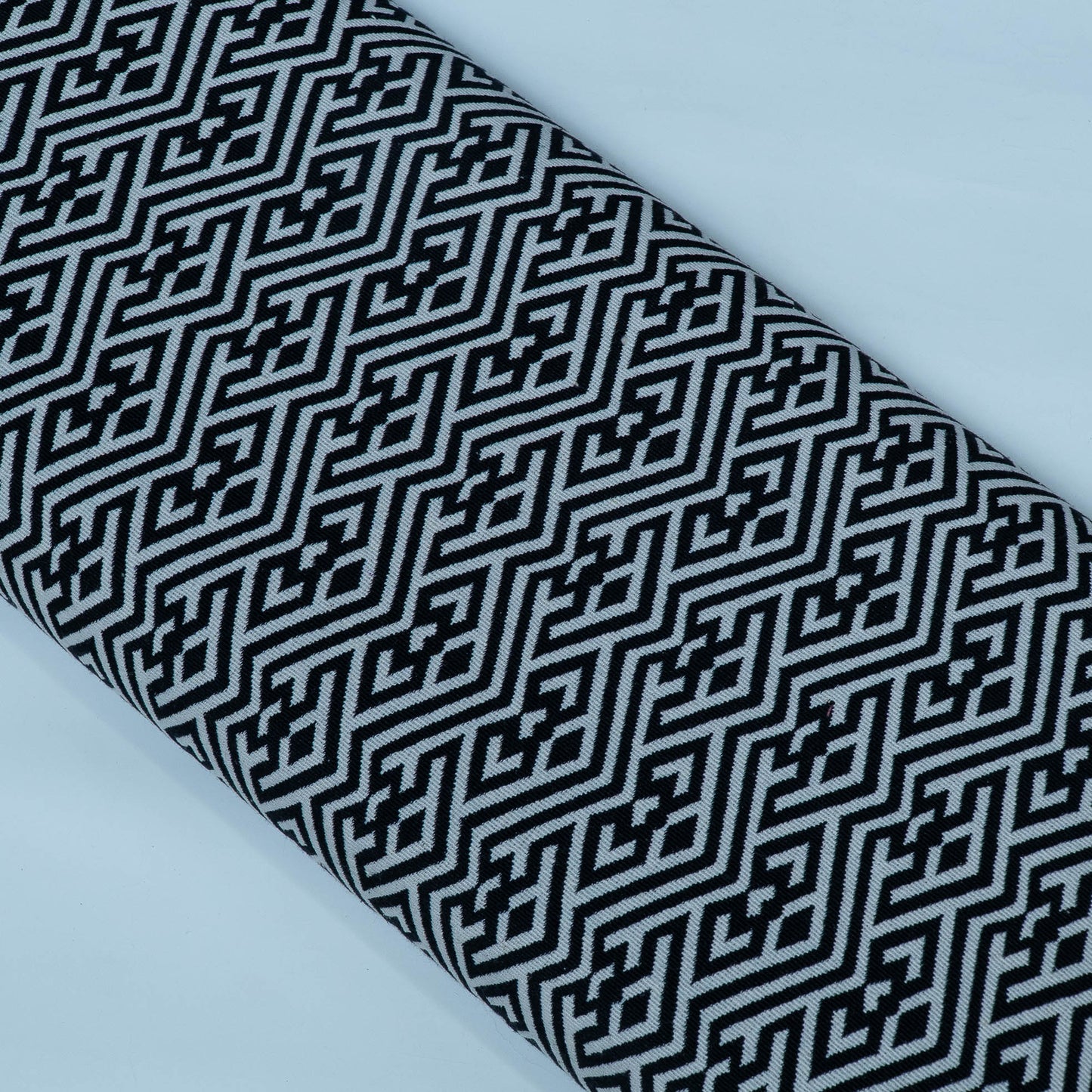 Black & White Abstract Cotton Blend Jacquard | SKU : JDD-39